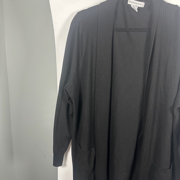Samantha Erin Black Cardigan w/ Front Pockets Women’s 3X - Picture 4 of 11